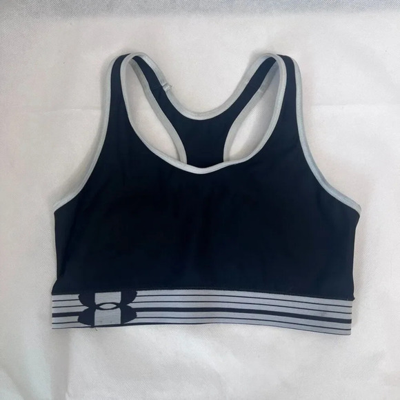 Under Armour Hot Sports Bra SET OF TWO Pink‎ & Black Racerback Size Small - Picture 6 of 6